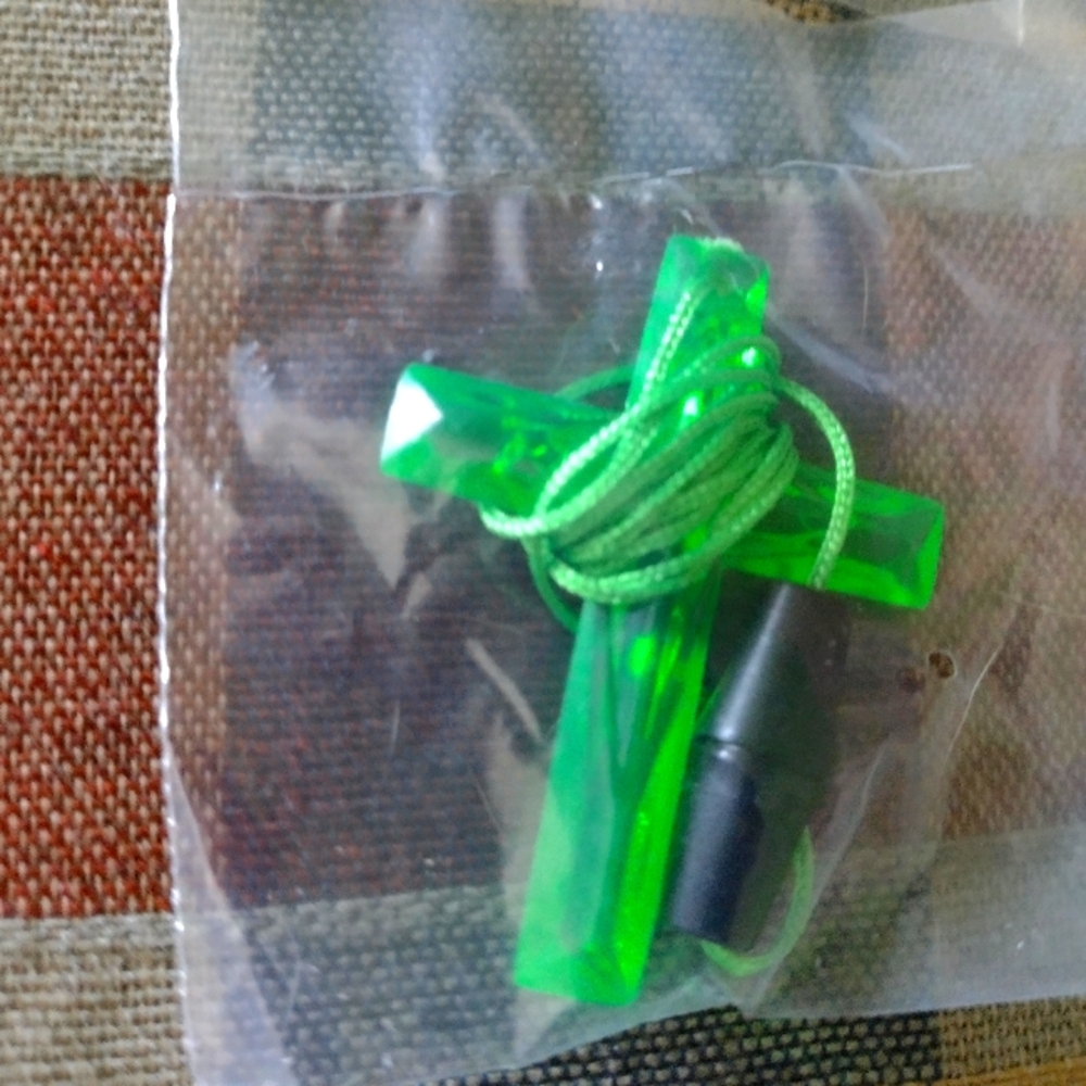NIB plastic cross necklaces 2 purple, 4 green, 4 yellow, 3 red, 3 clear